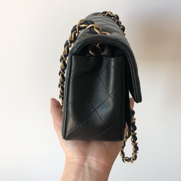 Chanel Classic Mini in Brushed Gold Material NWT - Picture 4 of 8